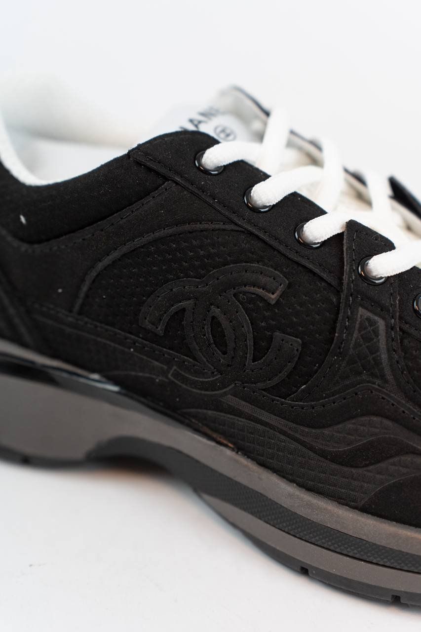 Channel sneakers zwart