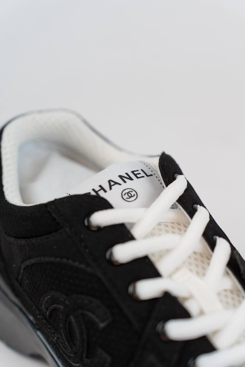 Channel sneakers zwart