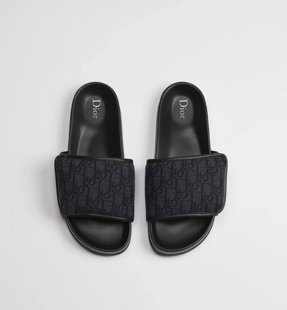 Dior slippers zwart