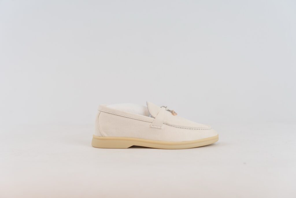 loro piana ladies loafers white