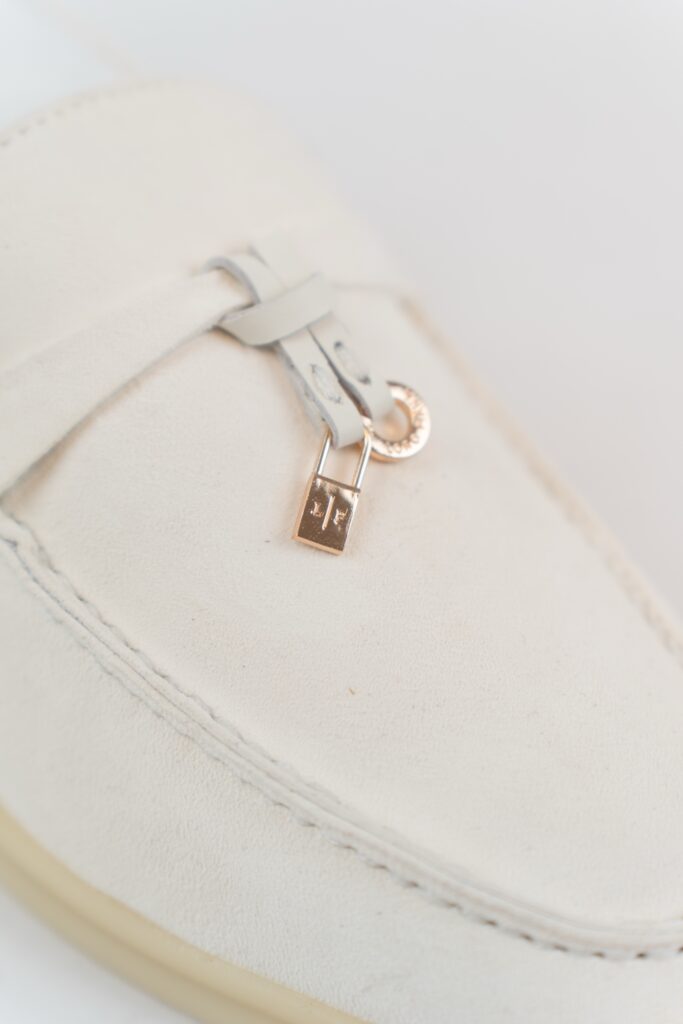 loro piana ladies loafers white