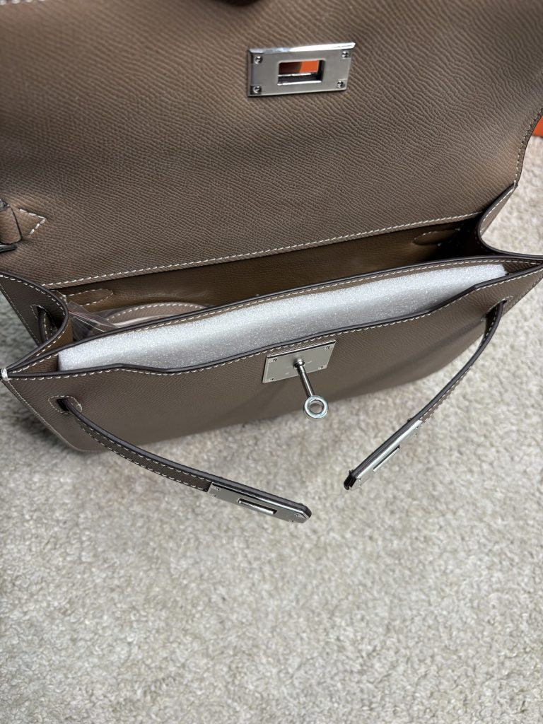 Hermes Kelly depeches khaki