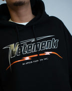 vetements hoodie zwart oversized