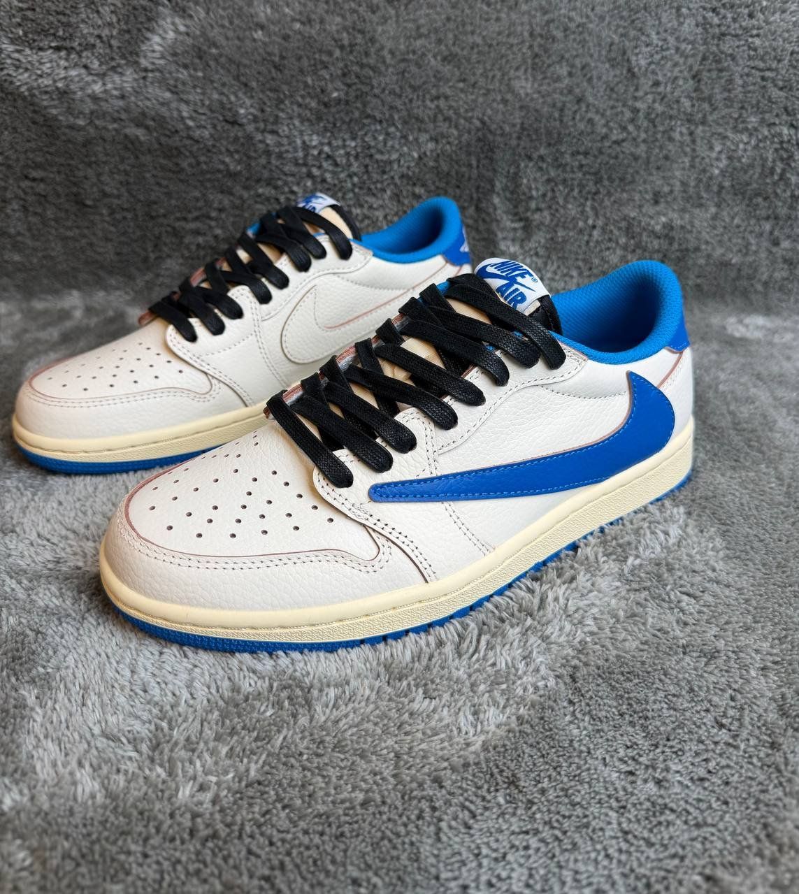 Jordan 1 Retro Low OG SP Fragment x Travis Scott Sail Military Blue (PS)