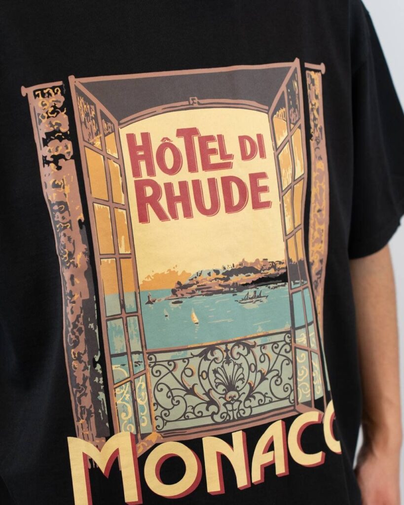 rhude t shirt zwart